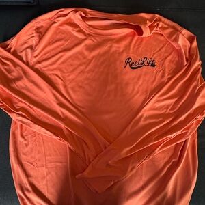 Reel Life Men's Orange Long Sleeve Tee